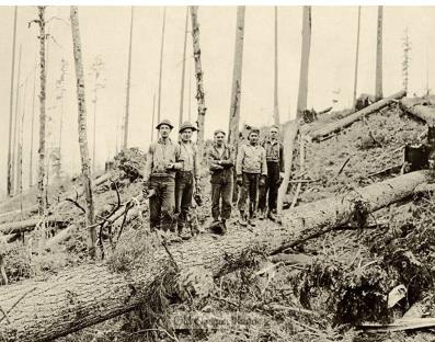 The Crew Takes a Break, Deer Island Logging Co. - Clark Kinsey