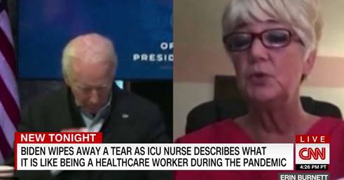 Joe Biden, nurse share emotional moment during virtual roundtable